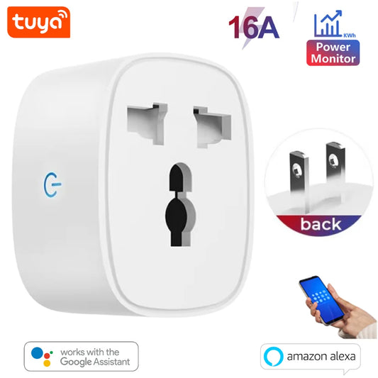 Tuya Smart WiFi 16A Plug with Power Monitoring – Smart Socket